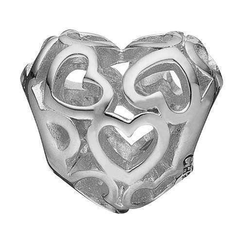 Image of Heart Beat Love Sterling sølv Charms til sølv armbånd smykke fra Christina Collect